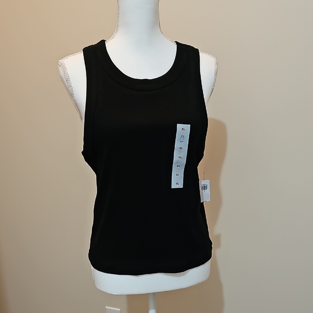 Old Navy Black Sleeveless Fitted Tank Top